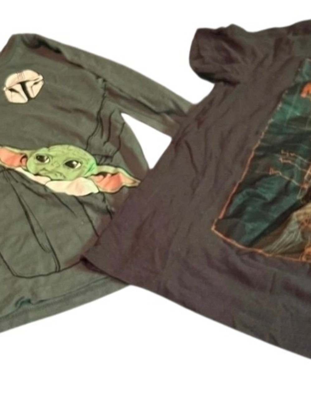 Bundle Star Wars The Mandalorian Shirt Boys Size 6/7 Grogu Baby Yoda